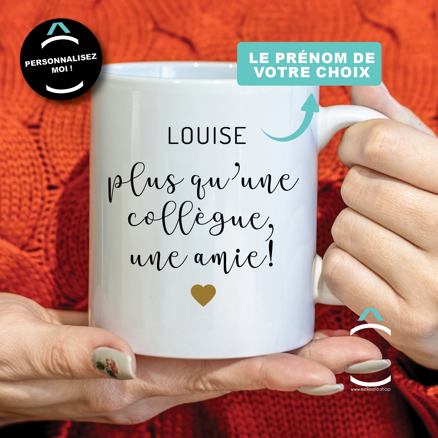 Mug/Tasse cadeau Cadeau Collègue Travail Collègues et Amies Anniversaire  Femme Homme personnalisé prénom -  France