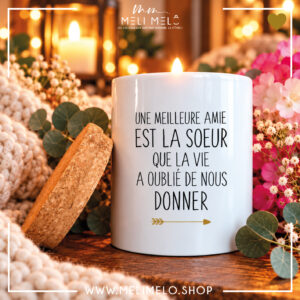 Bougie avec couvercle en liège – Une meilleure amie est la soeur