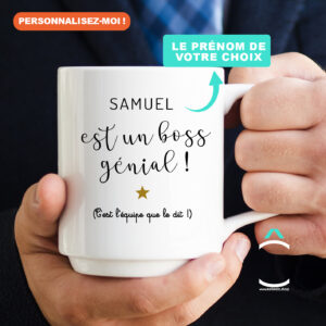 Mug personnalisable – Est un(e) boss génial(e)