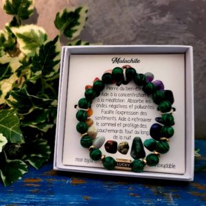 Bracelet en pierres protectrices – Malachite