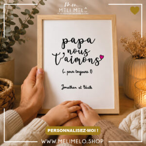 Cadre – Papa je/nous t&rsquo;aime/t&rsquo;aimons