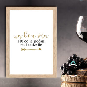 Cadre – Un bon vin est de la poésie en bouteille