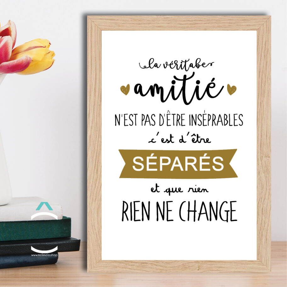 Cadre personnalisable – La véritable amitié n’est pas d’être ...