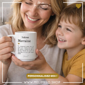 Mug personnalisable – Marraine: définition