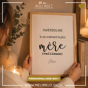 Cadre personnalisable – Mère(veilleuse)