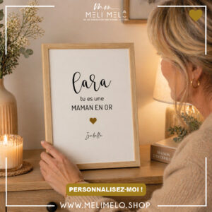 Cadre personnalisable – Tu es une maman en or
