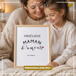 Cadre personnalisable – Maman d&rsquo;amour
