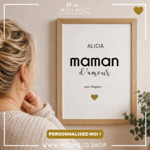 Cadre personnalisable – Maman d&rsquo;amour