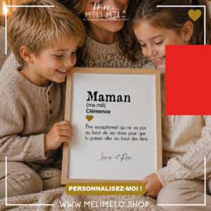 Cadre personnalisable – Maman: définition