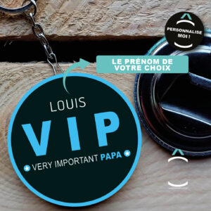 Porte-clés décapsuleur personnalisable – VIP: Very Important Papa
