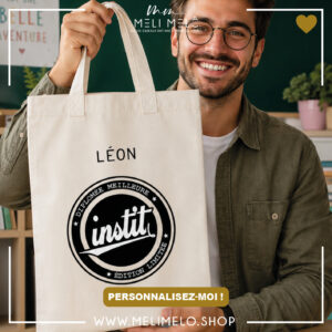 Tote-bag personnalisable – Diplômé(e) meilleur(e) instit