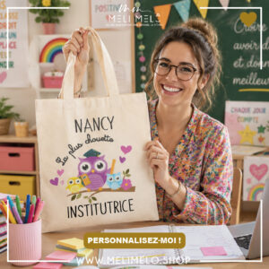 Tote-bag personnalisable – Le/la plus chouette