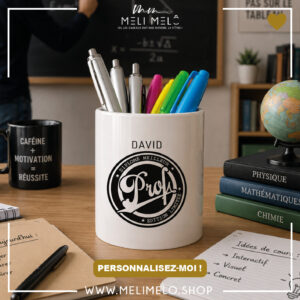 Pot à crayons personnalisable – Diplômé meilleur prof