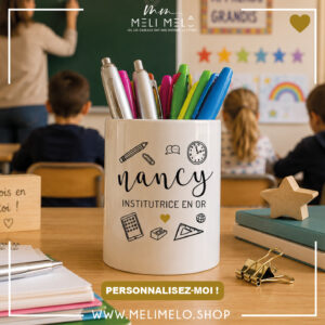 Pot à crayons personnalisable – En or