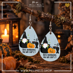 Boucles d&rsquo;oreilles – Lutin d&rsquo;Halloween