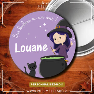 Badge personnalisable – Petite sorcière