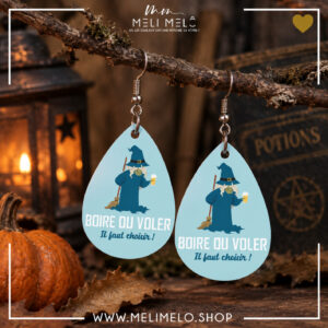Boucles d&rsquo;oreilles – Boire ou voler, il faut choisir !
