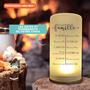 Lampe personnalisée – Une vie de famille