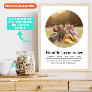 Cadre personnalisable – La famille c’est là où commence la vie et où l’amour ne finit jamais