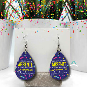 Boucles d’oreilles – Momentanément absente pour cause de carnaval de Dunkerque