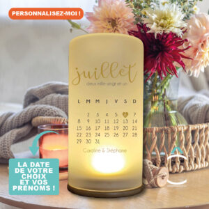 Lampe personnalisée – Calendrier