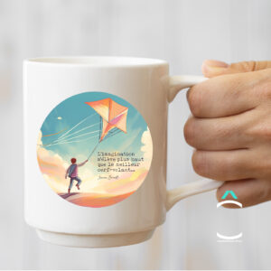 Mug – L’imagination s’élève plus haut que le meilleur cerf-volant