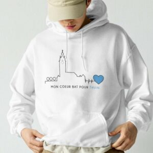 Sweat à capuche – Mon coeur bat pour Thuin