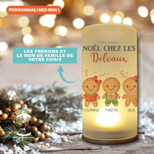 Lampe personnalisée – Il était une fois Noël chez les petits biscuits