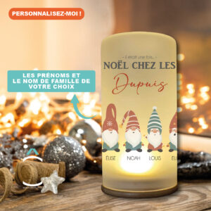Lampe personnalisée – Il était une fois Noël