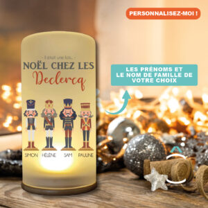 Lampe personnalisée – Il était une fois Noël chez les casse-noisettes