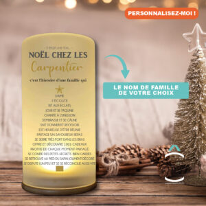Lampe personnalisée – Noël chez les