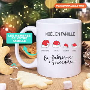 Mug personnalisable de Noël – Noël en famille