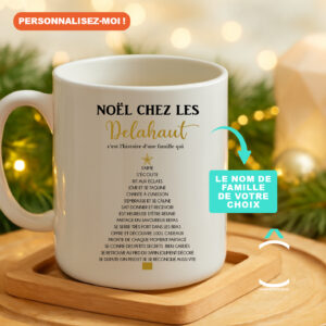 Mug personnalisable de Noël – Noël chez les