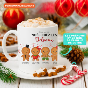 Mug personnalisable de Noël – Il était une fois Noël chez les petits biscuits