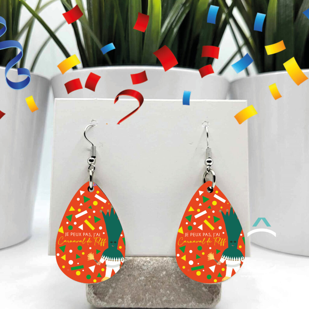 Nos boucles d'oreilles pour le carnaval de Tilff