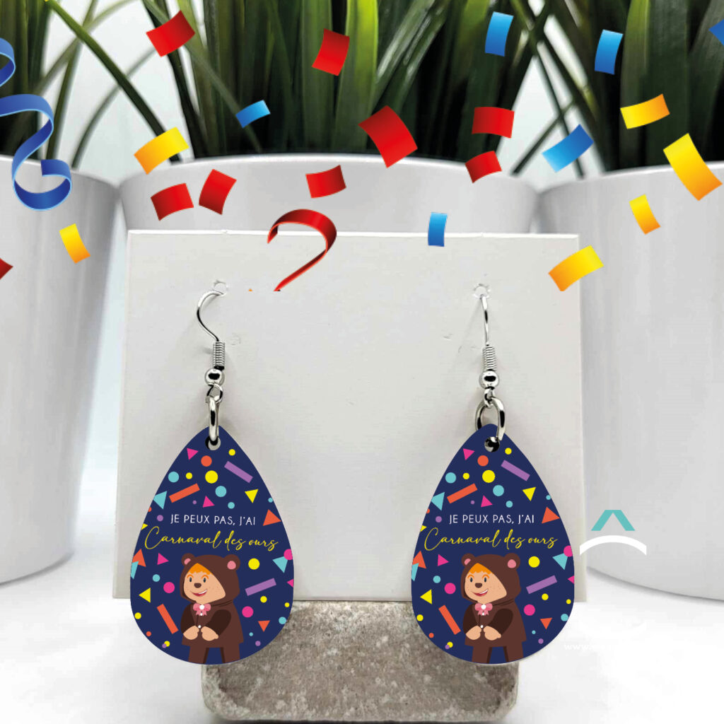 Nos boucles d'oreilles pour le carnaval d'Andenne