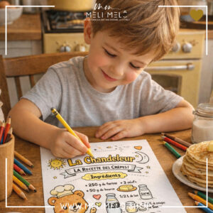 Coloriage – La recette des crêpes de la chandeleur