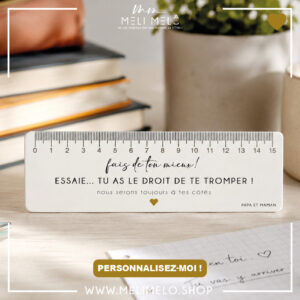 Latte/règle d&rsquo;encouragement – Fais de ton mieux! Essaie… Tu as le droit de te tromper!