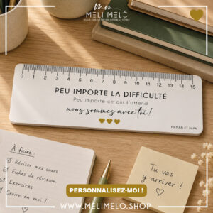 Latte/règle d&rsquo;encouragement – Peu importe la difficulté. Peu importe ce qui t&rsquo;attend, nous sommes avec toi!