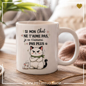 Mug – Si mon chat ne t&rsquo;aime pas, je ne t&rsquo;aimerai pas plus