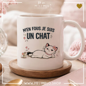 Mug – M&rsquo;en fous je suis un chat
